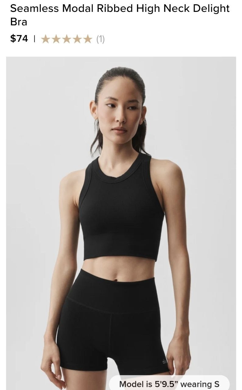 Seamless Modal Ribbed High Neck Delight Bra