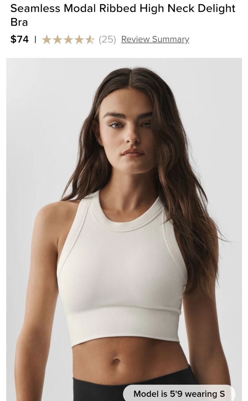 Seamless Modal Ribbed High Neck Delight Bra