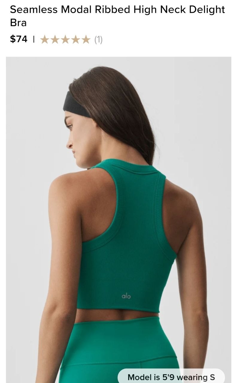 Seamless Modal Ribbed High Neck Delight Bra