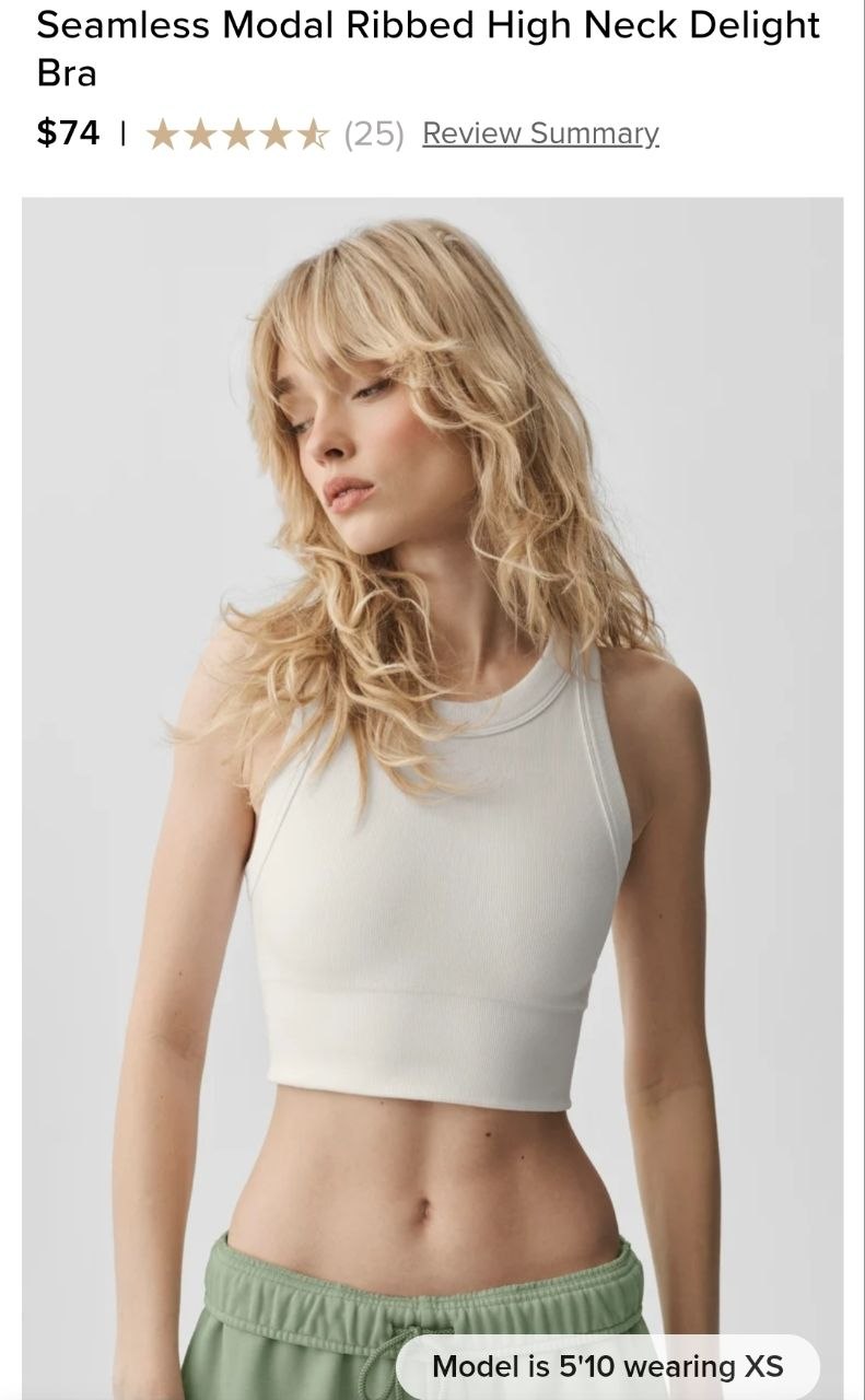 Seamless Modal Ribbed High Neck Delight Bra