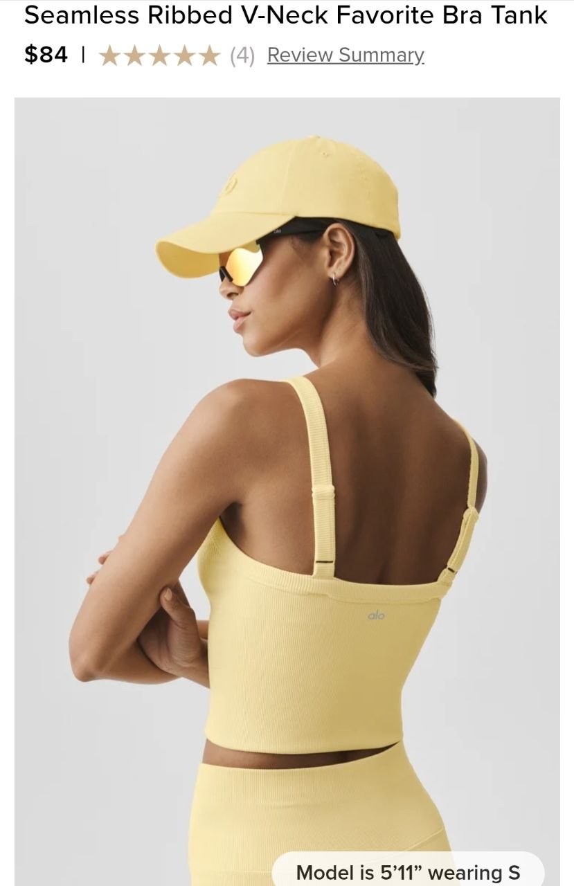 Seamless Ribbed V-Neck Favorite Bra Tank