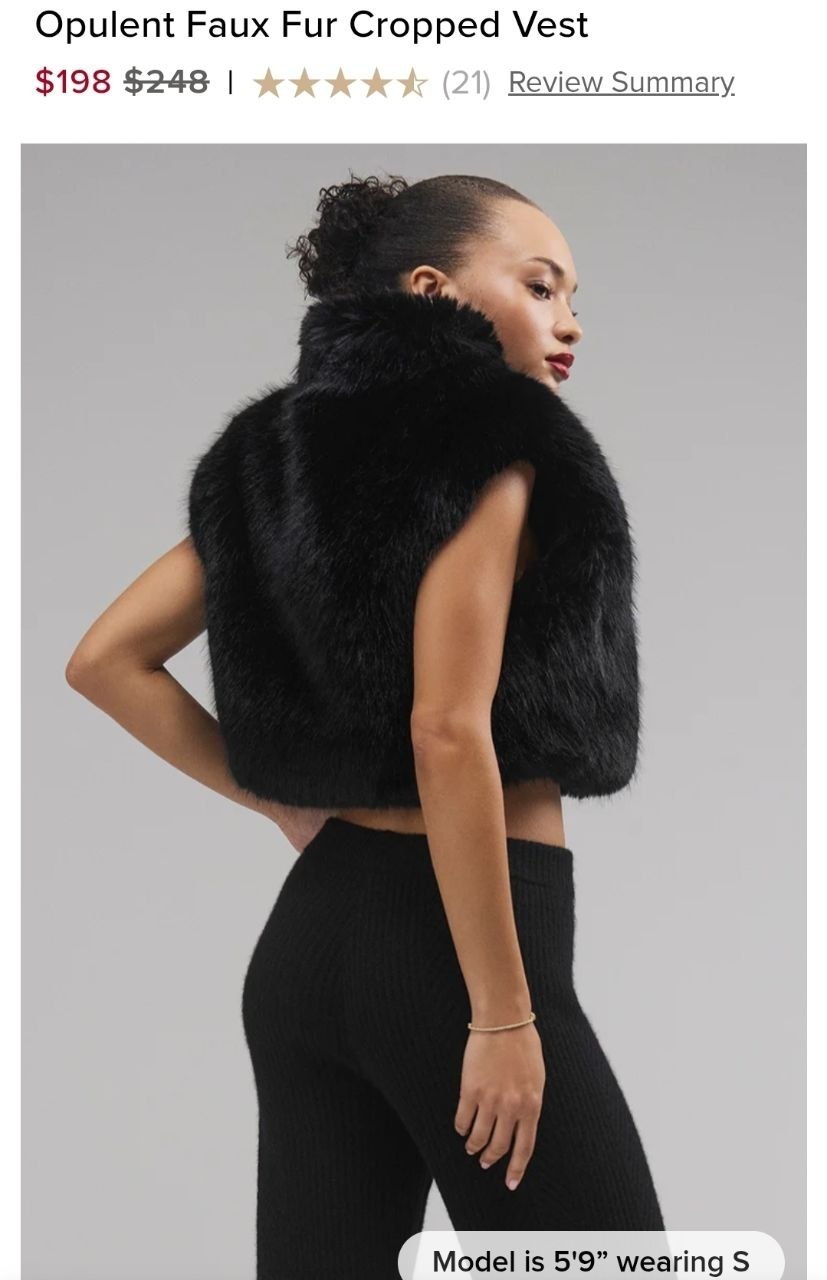 Opulent Faux Fur Cropped Vest