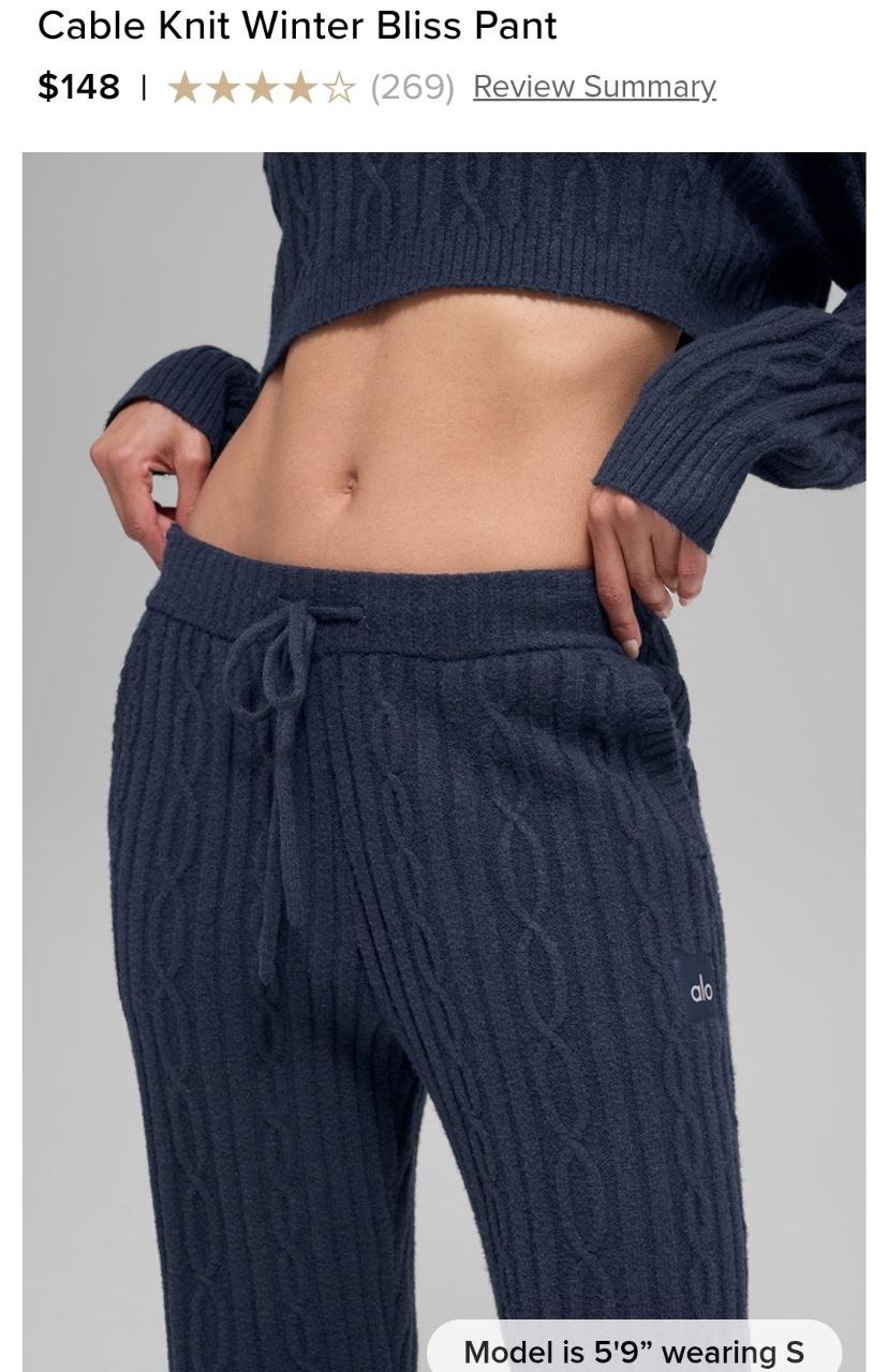 Cable Knit Winter Bliss Pant