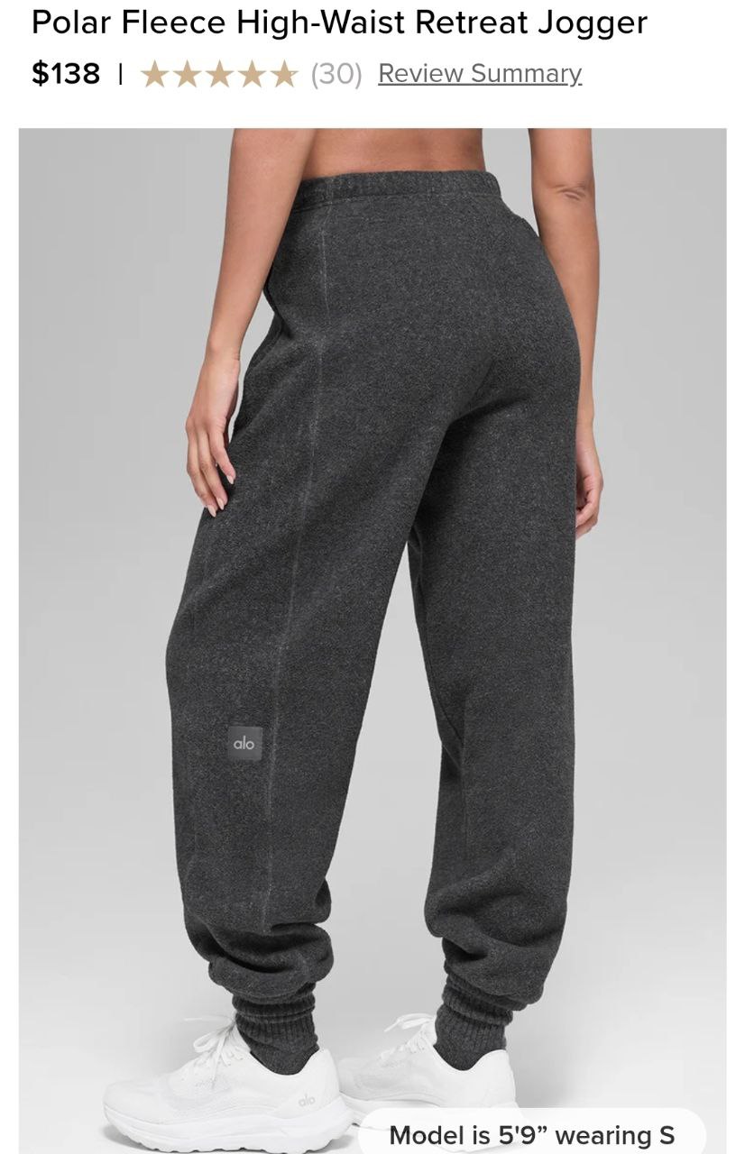 Polar Fleece High-Waist Retreat Jogger