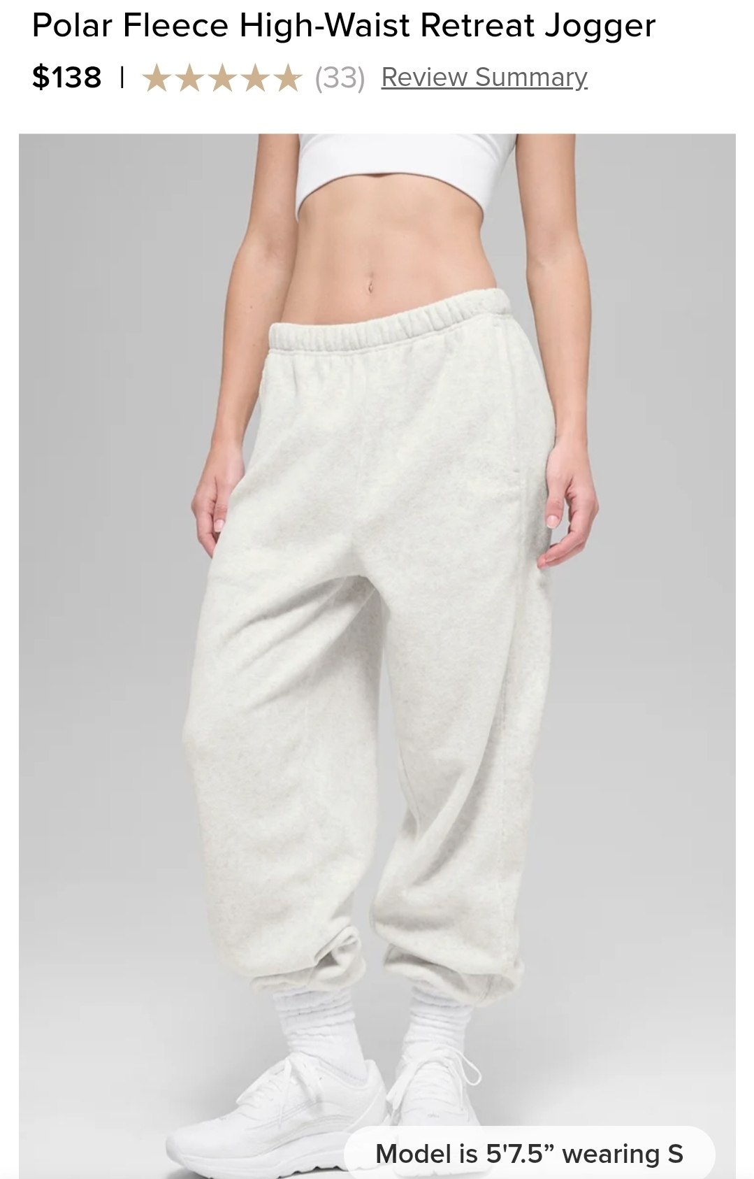 Polar Fleece High-Waist Retreat Jogger