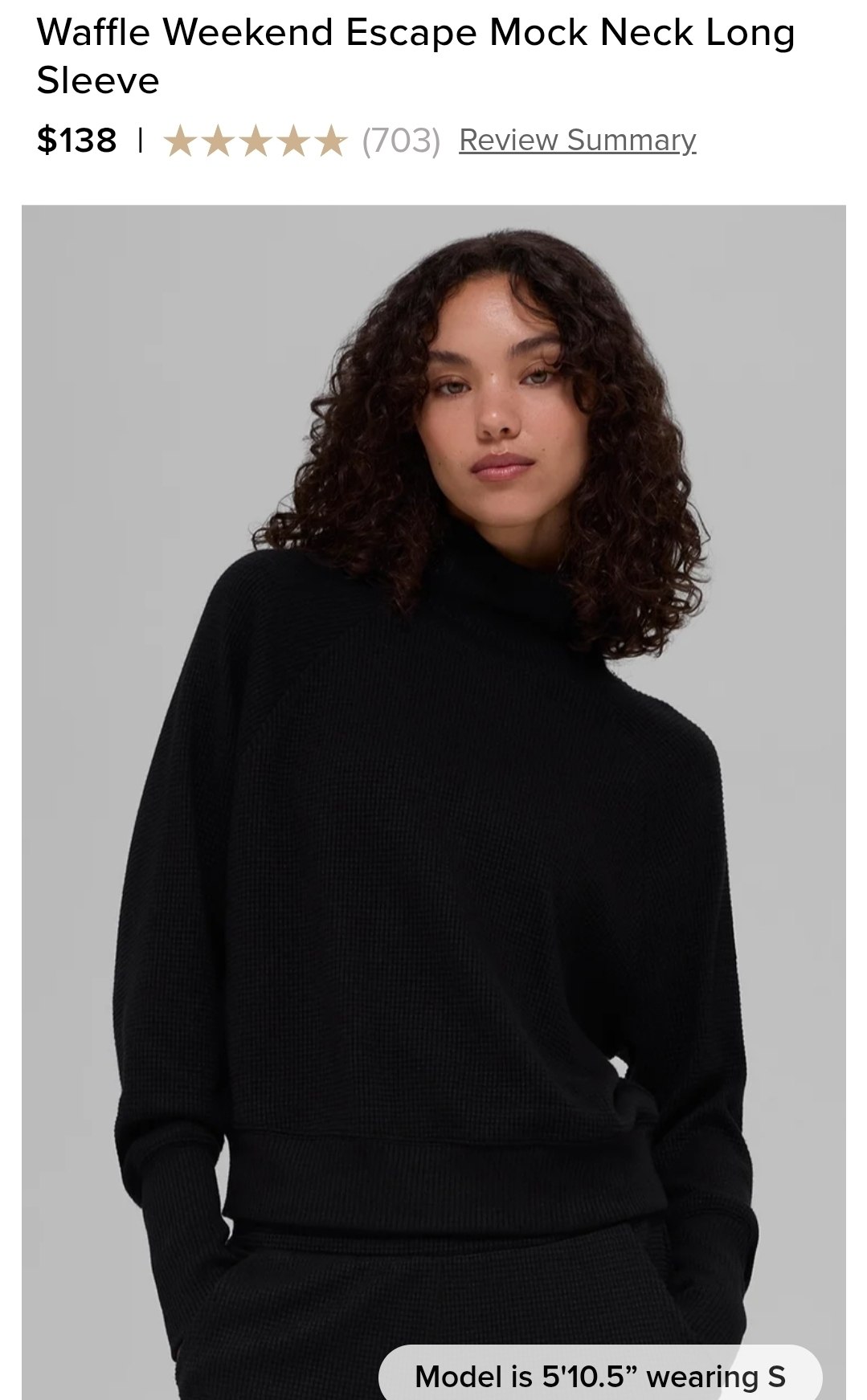 Waffle Weekend Escape Mock Neck Long Sleeve