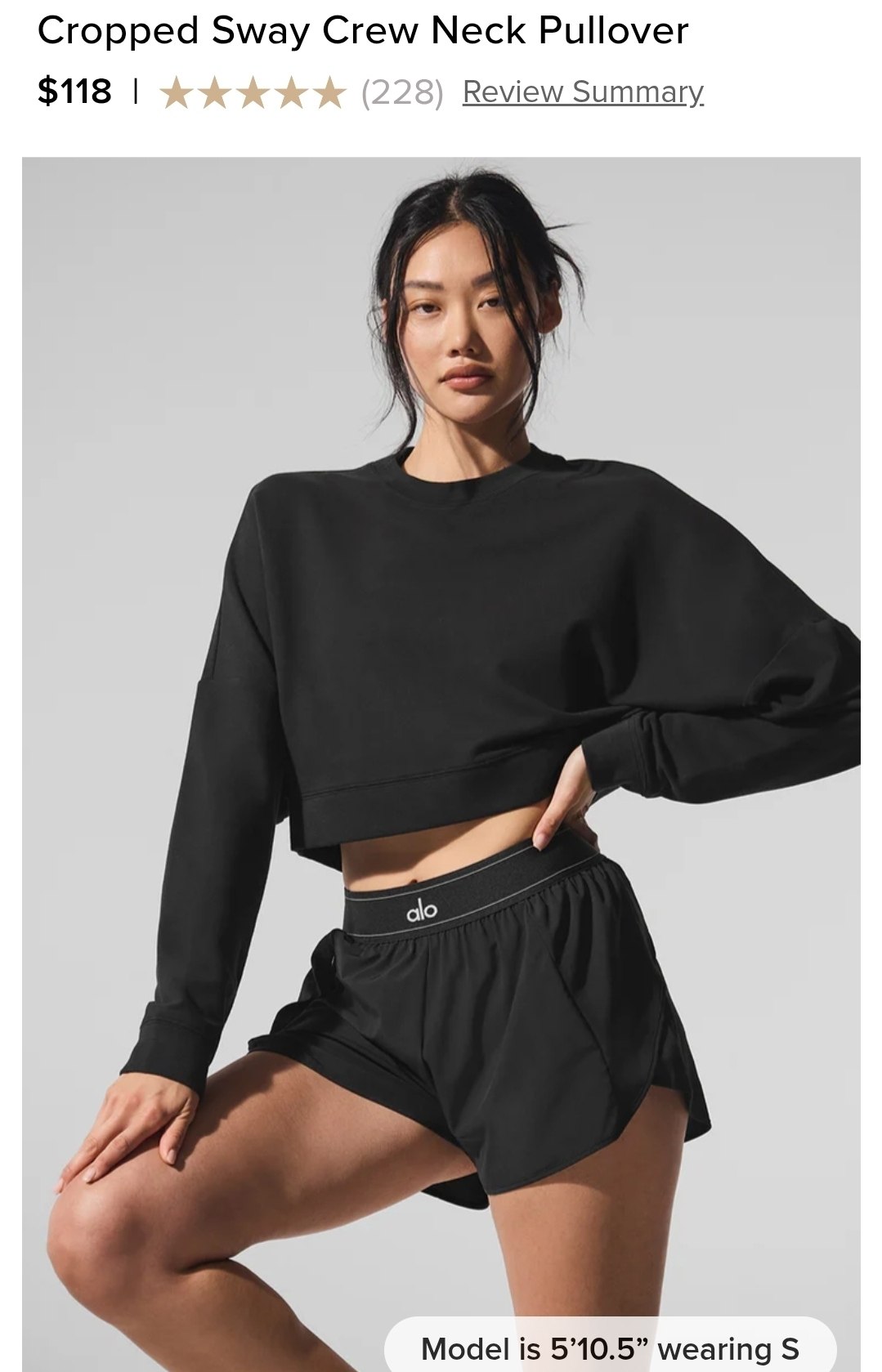 Cropped Sway Crew Neck Pullover