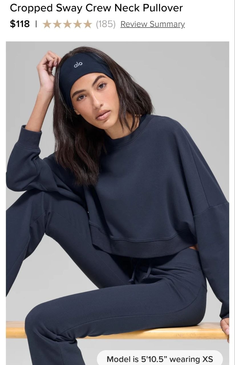 Cropped Sway Crew Neck Pullover
