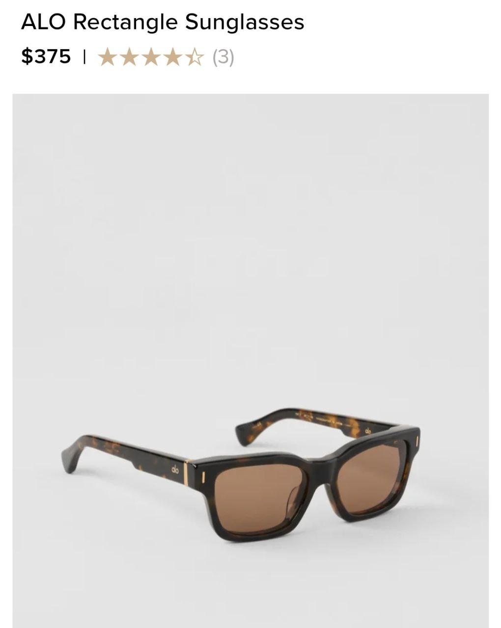 ALO Rectangle Sunglasses