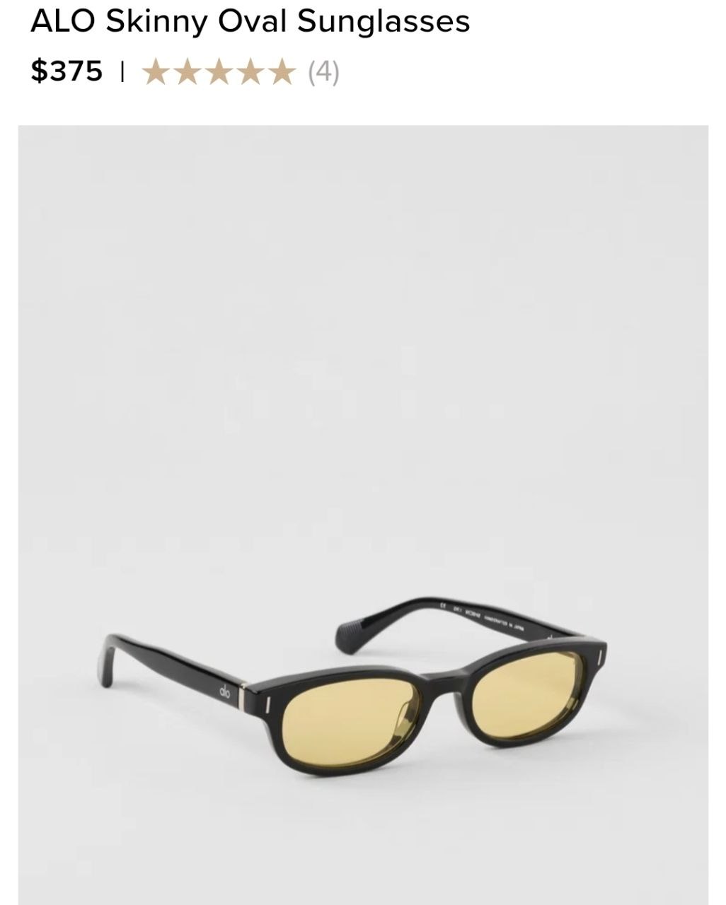 ALO Skinny Oval Sunglasses