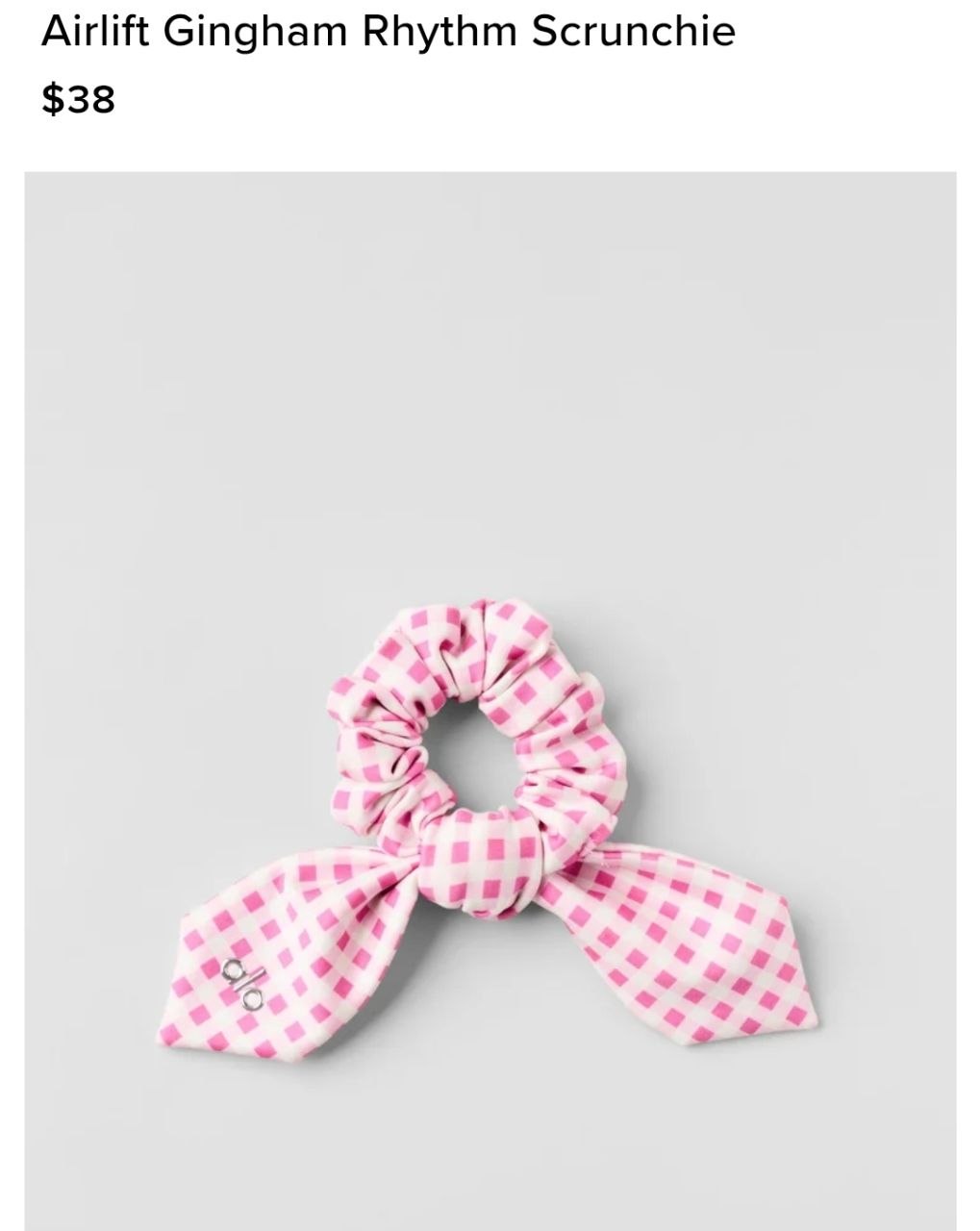 Airlift Gingham Rhythm Scrunchie