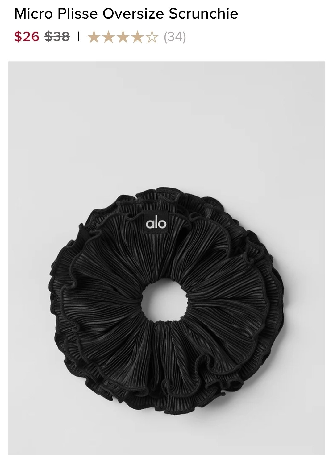 Micro Plisse Oversize Scrunchie