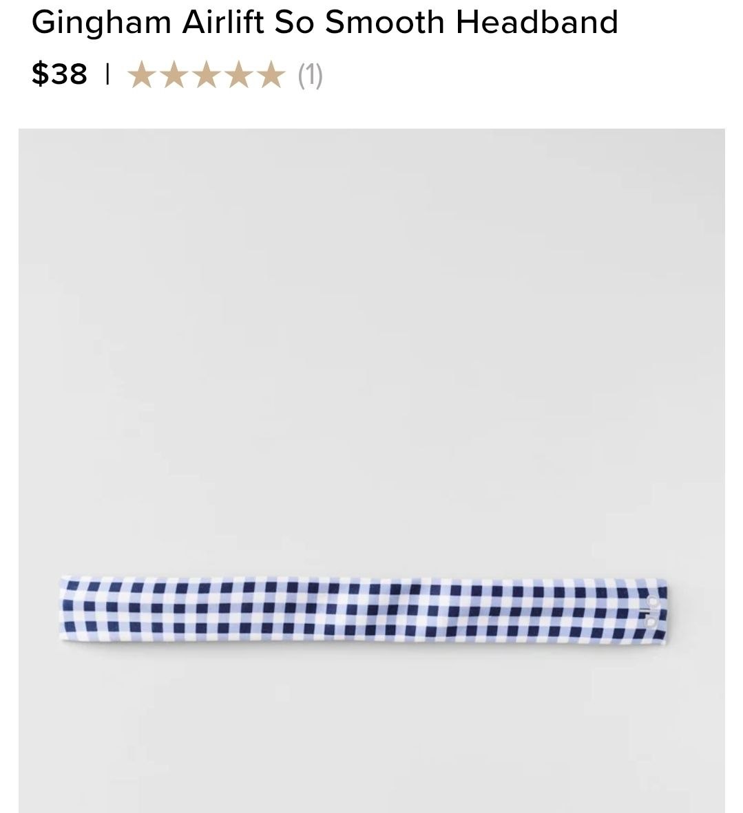 Gingham Airlift So Smooth Headband