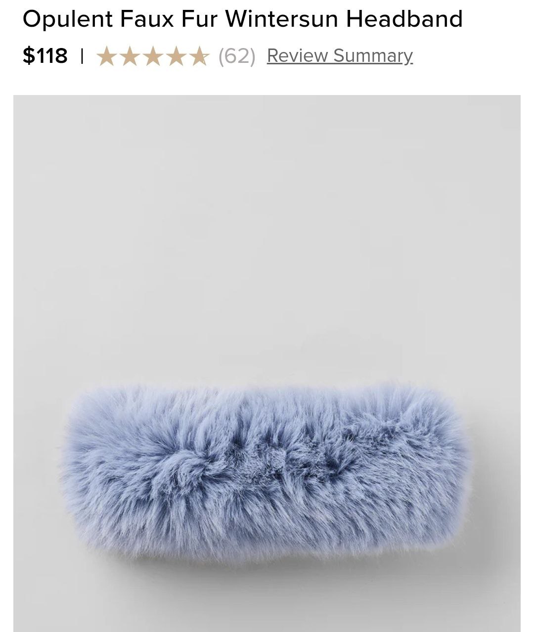 Opulent Faux Fur Wintersun Headband
