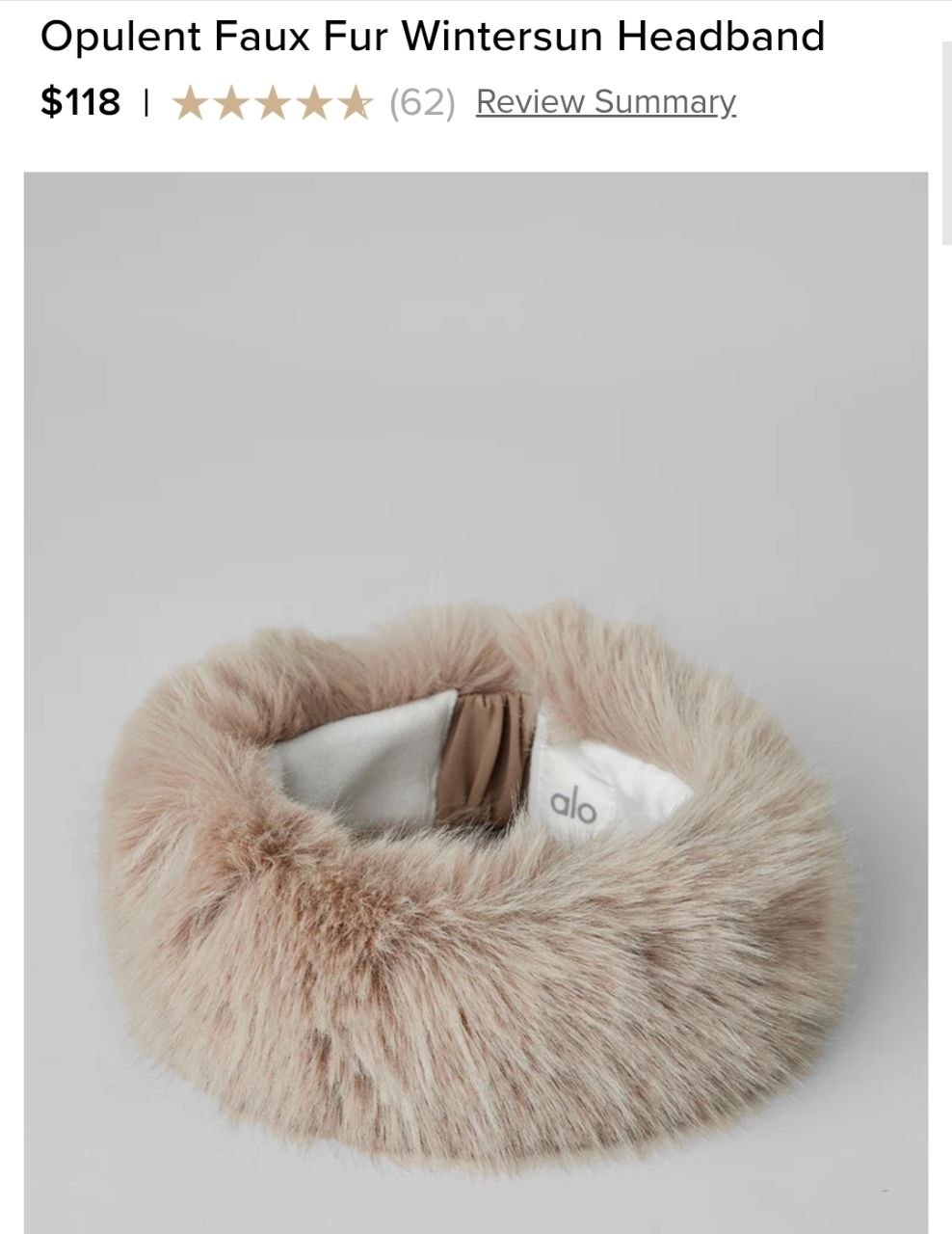 Opulent Faux Fur Wintersun Headband