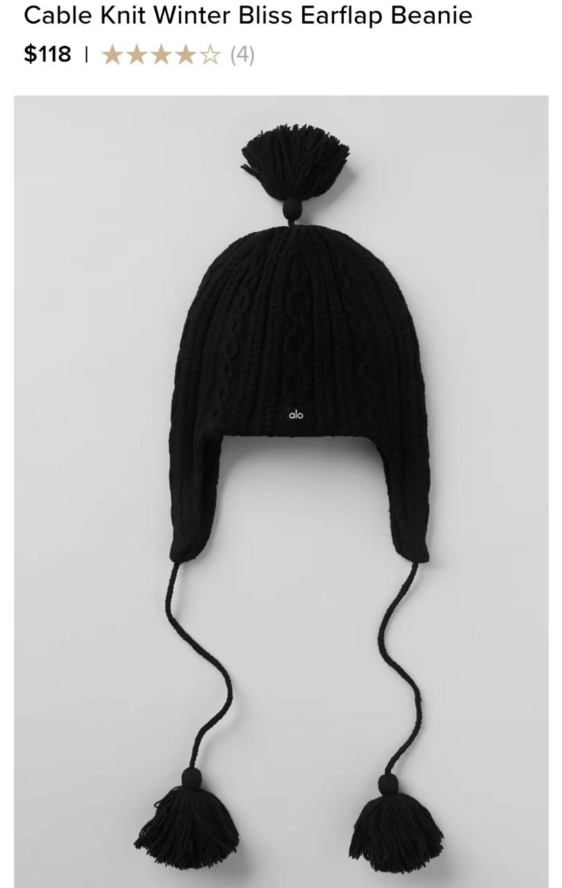 Cable Knit Winter Bliss Earflap Beanie