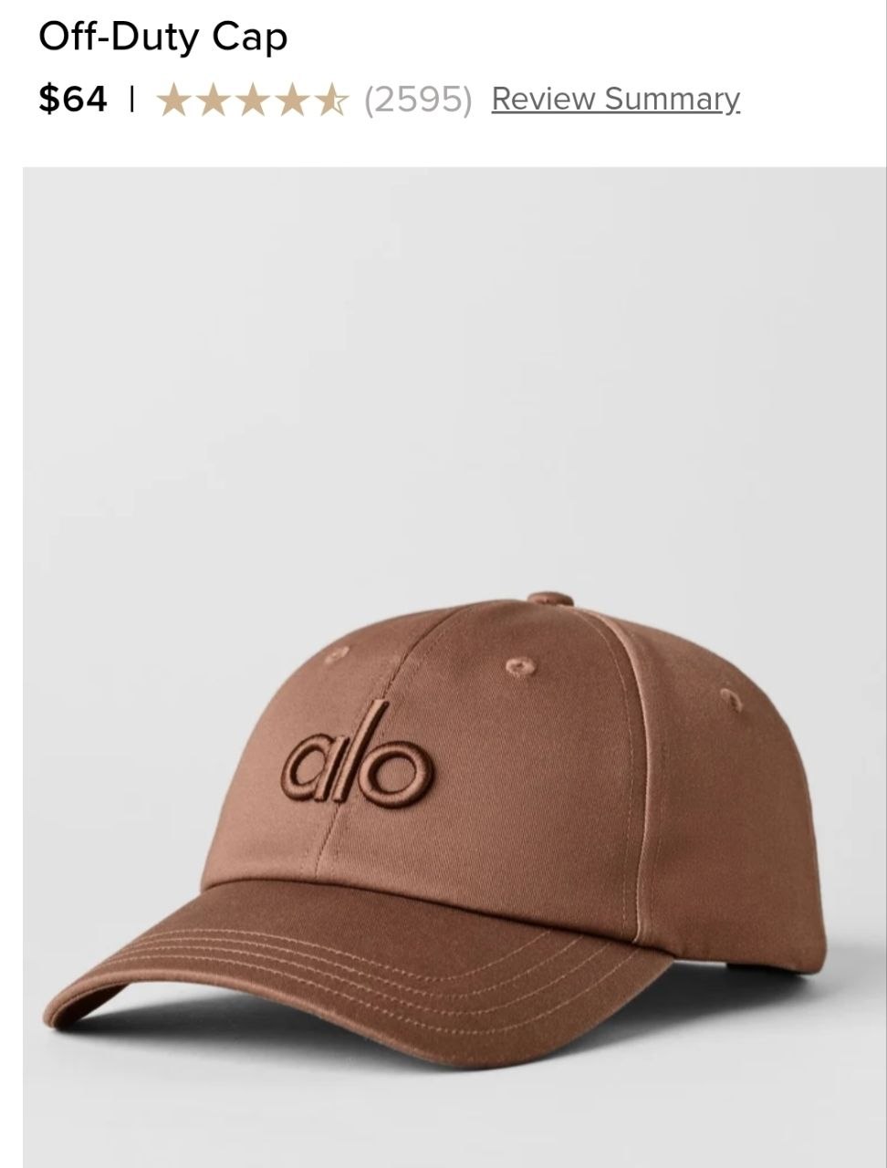 Off-Duty Cap