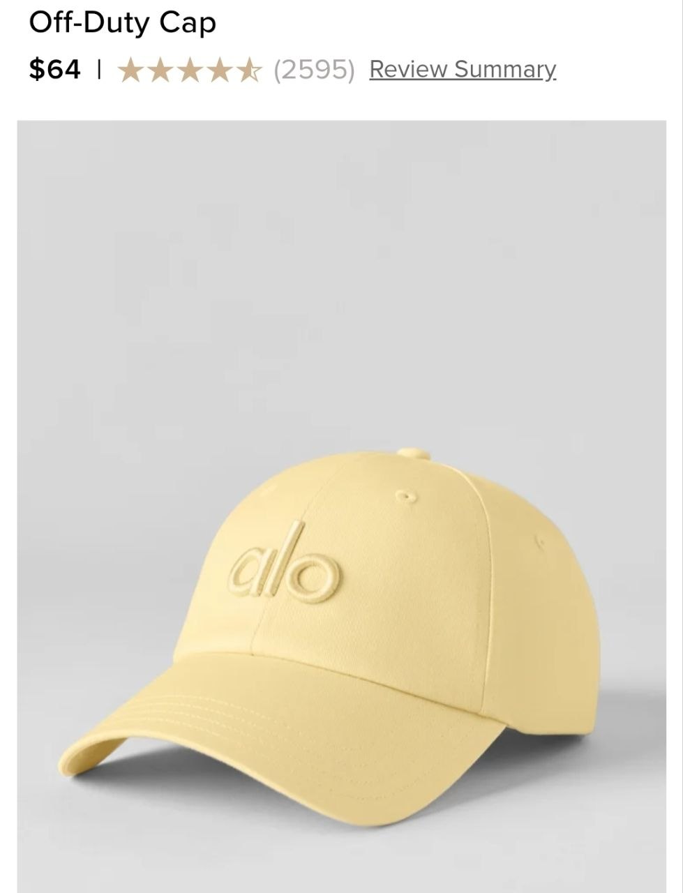 Off-Duty Cap