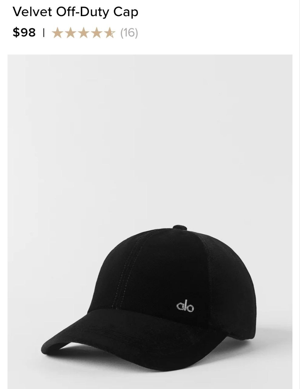 Velvet Off-Duty Cap