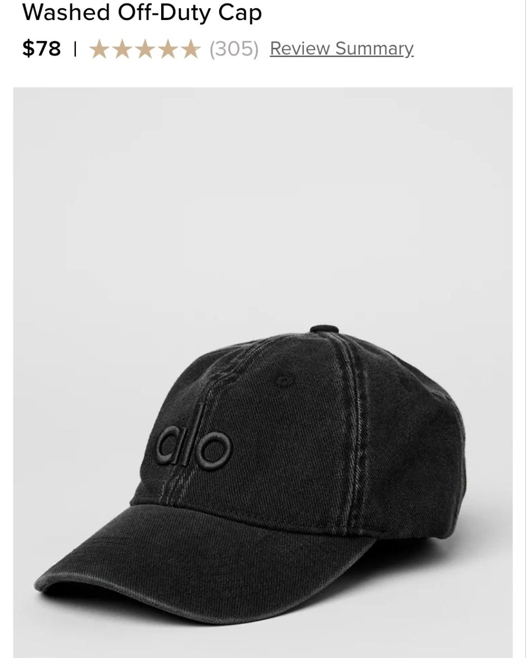 Washed Off-Duty Cap