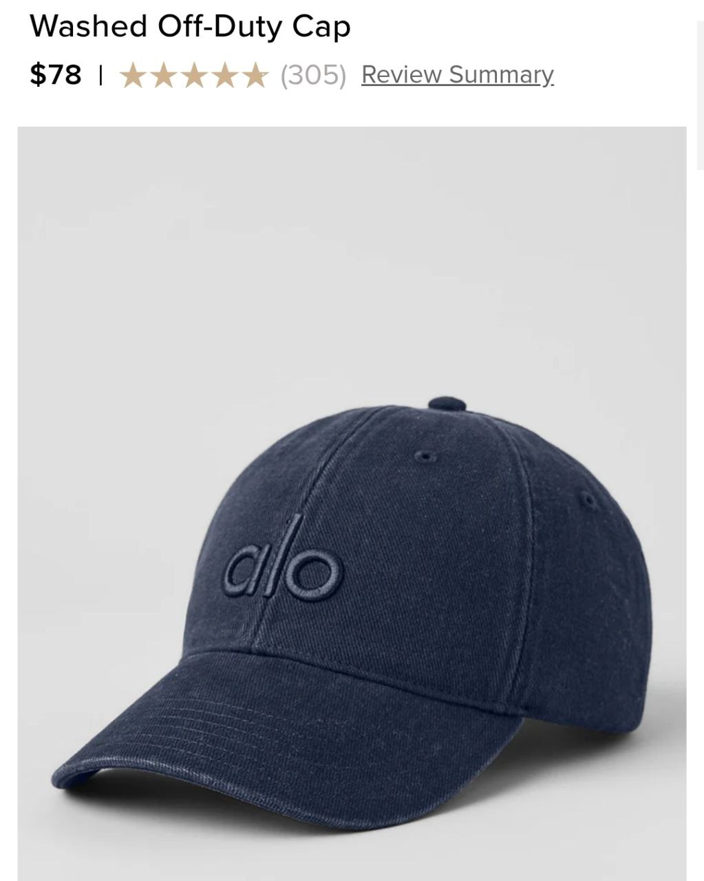 Washed Off-Duty Cap