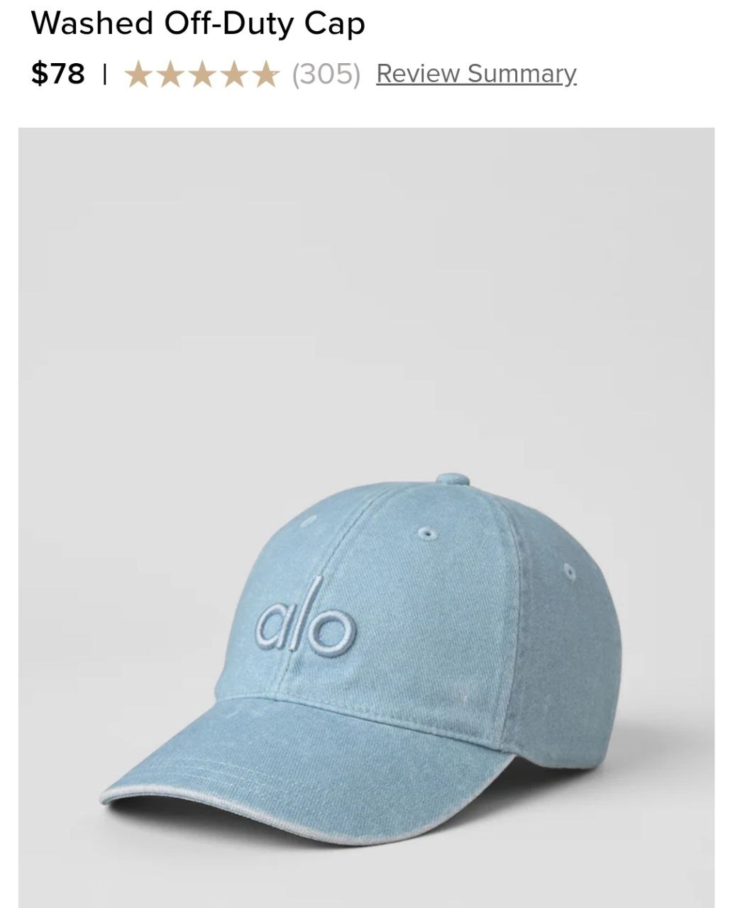 Washed Off-Duty Cap
