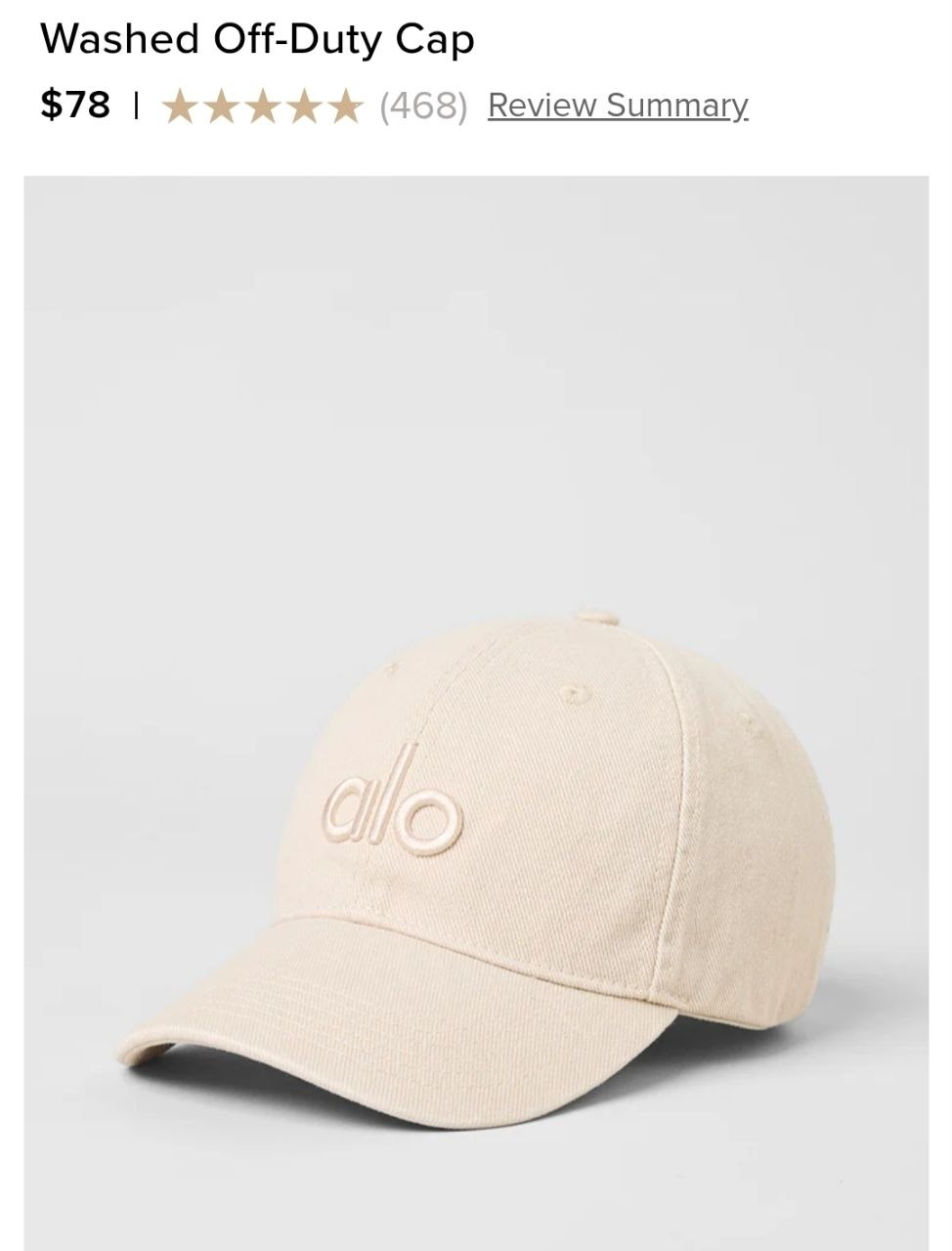 Washed Off-Duty Cap