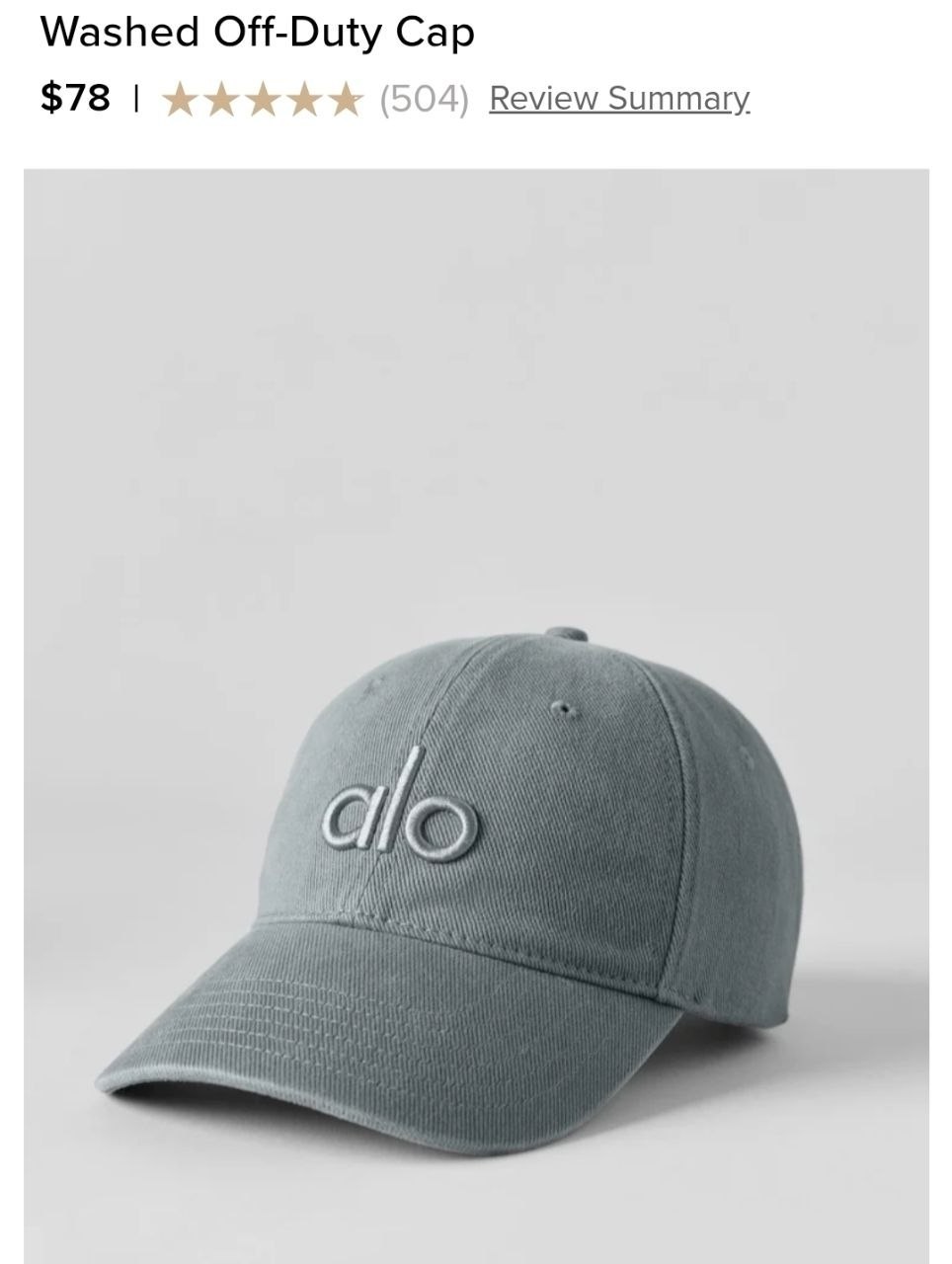 Washed Off-Duty Cap