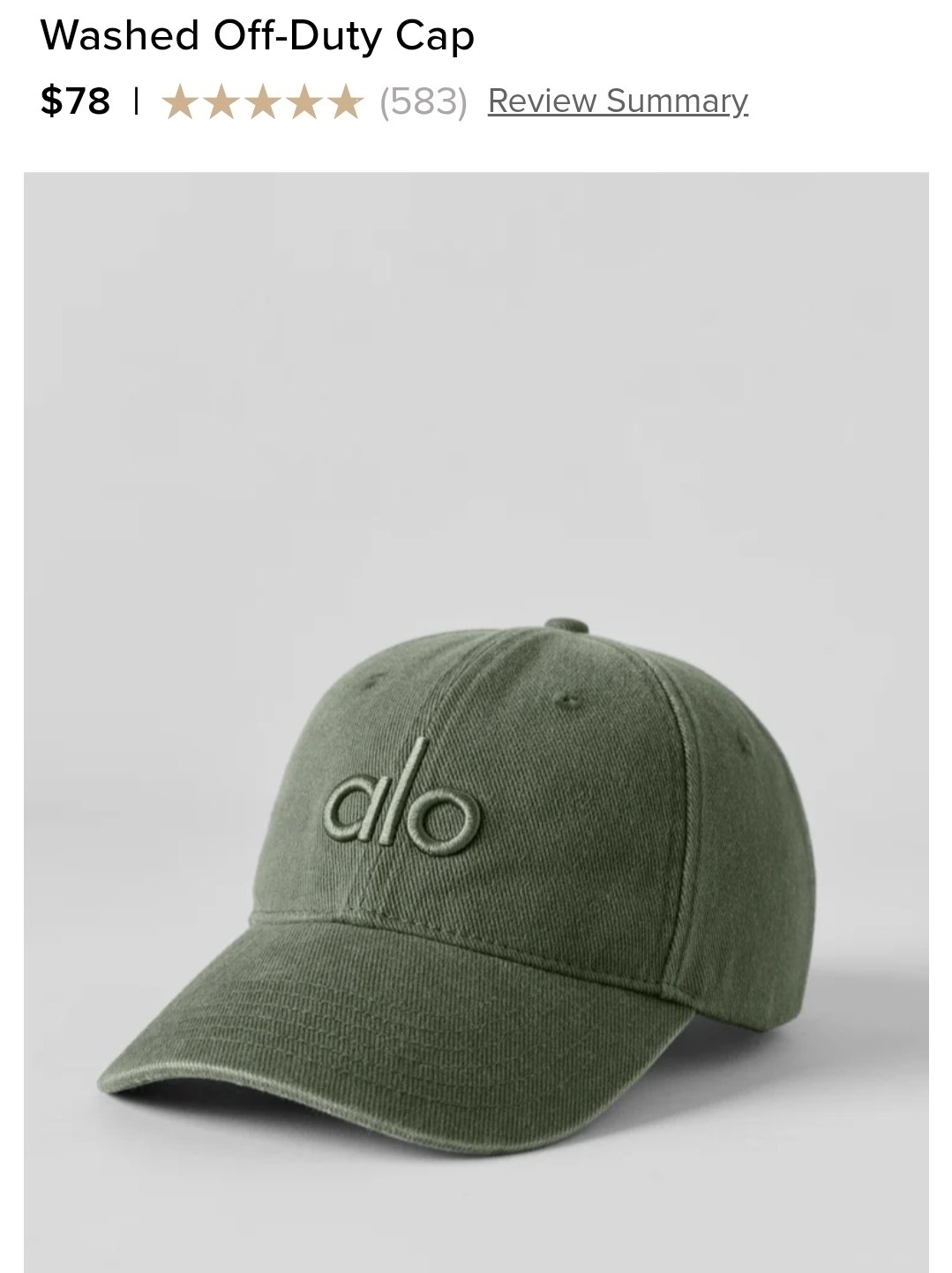 Washed Off-Duty Cap