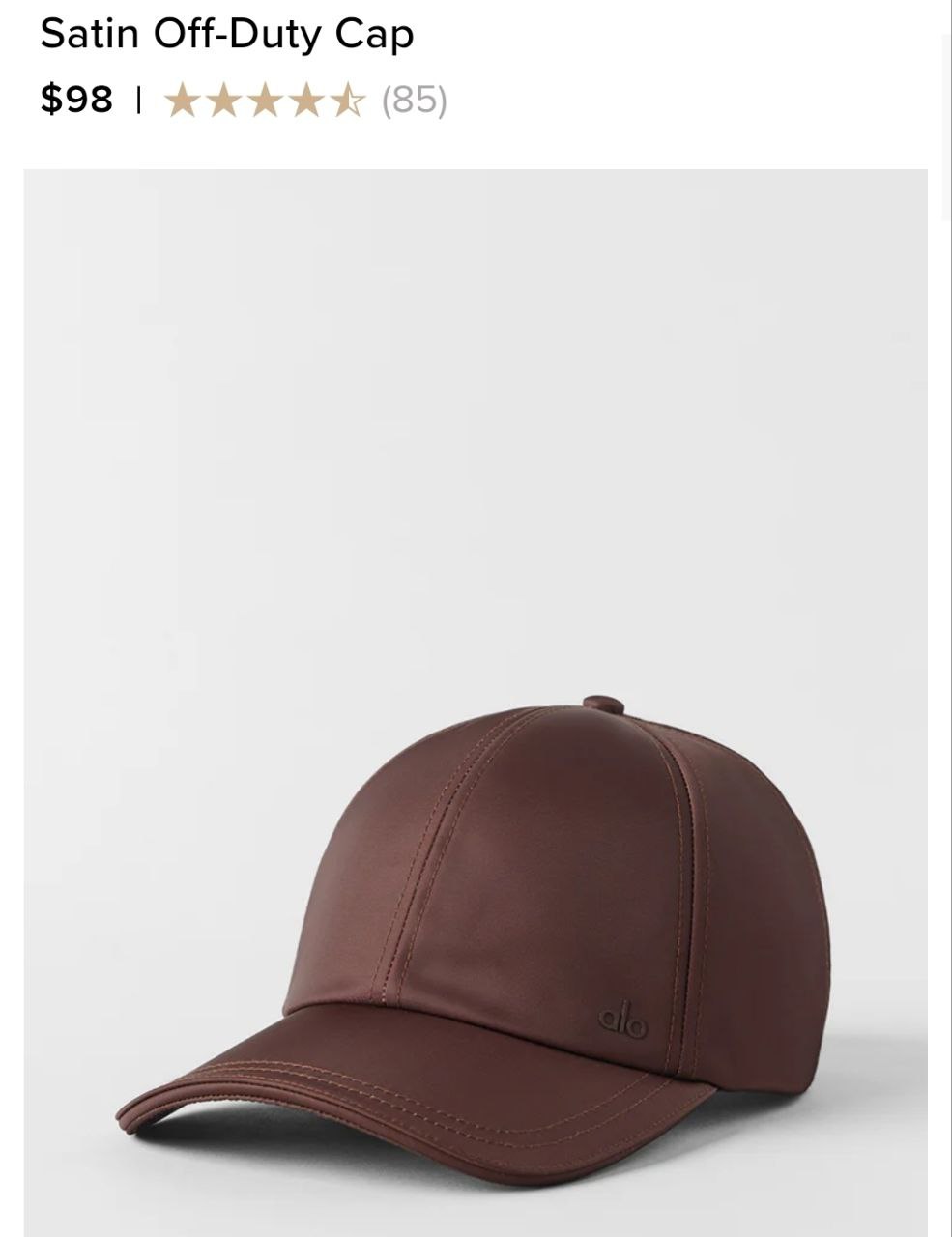 Satin Off-Duty Cap