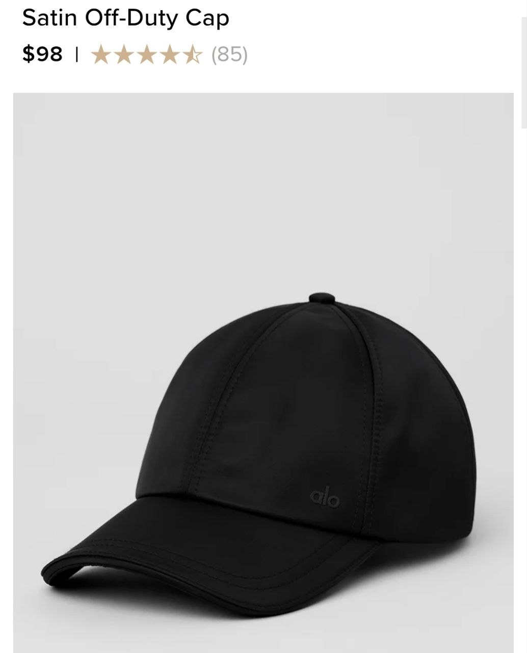 Satin Off-Duty Cap
