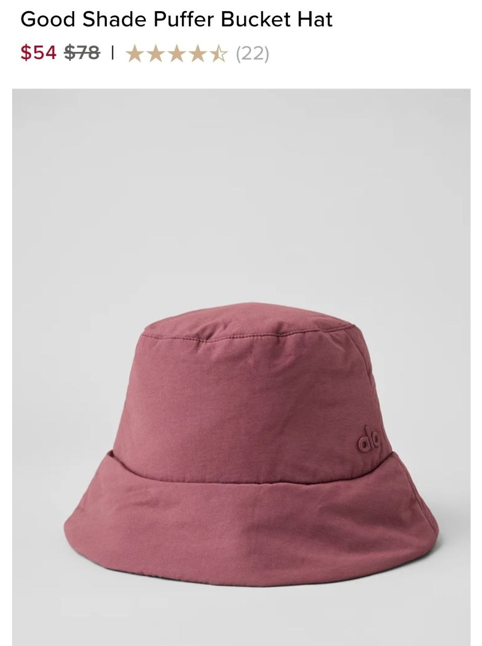 Good Shade Puffer Bucket Hat