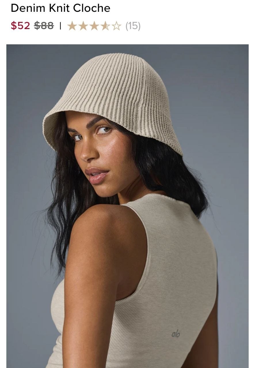 Denim Knit Cloche