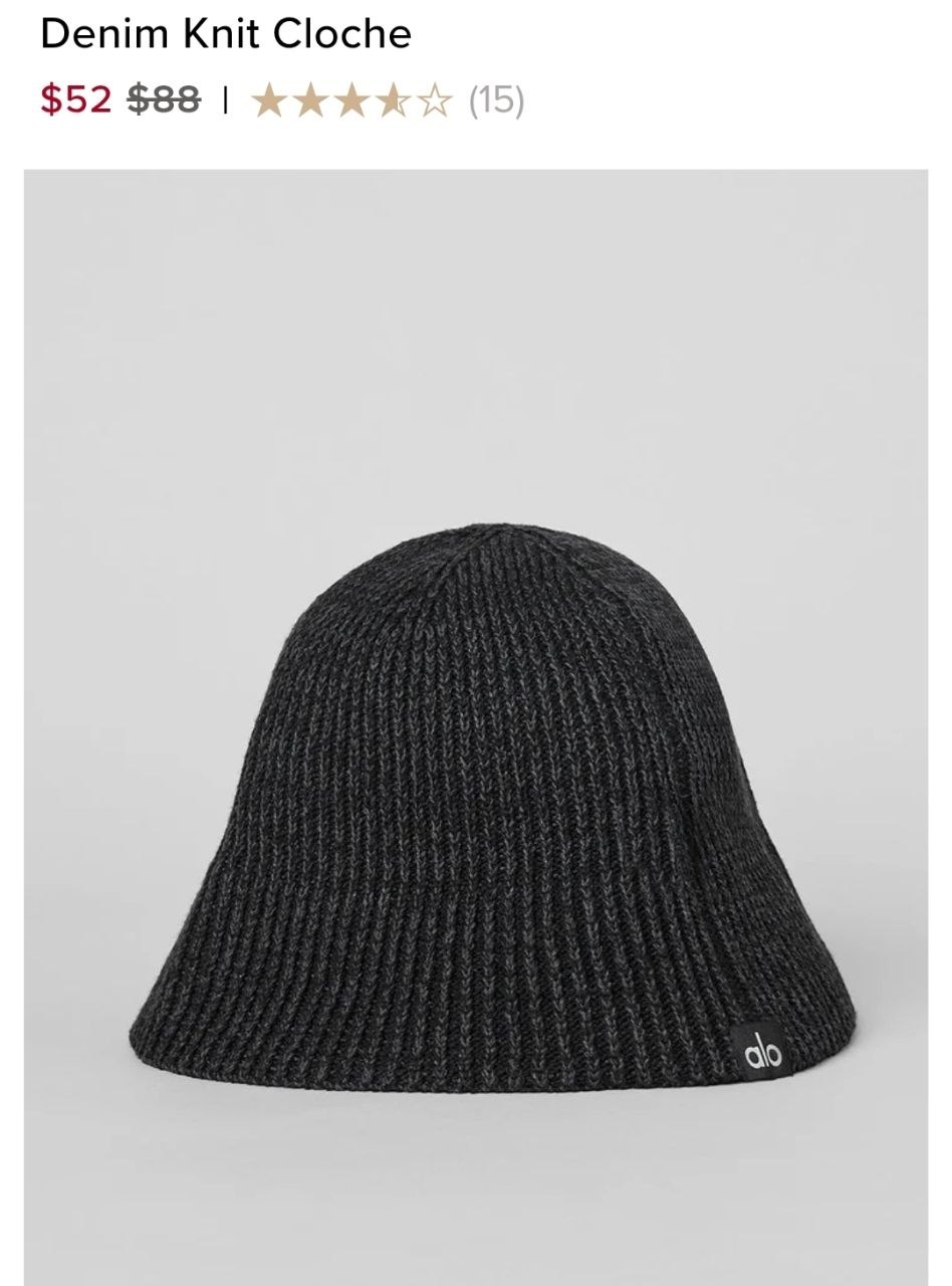 Denim Knit Cloche