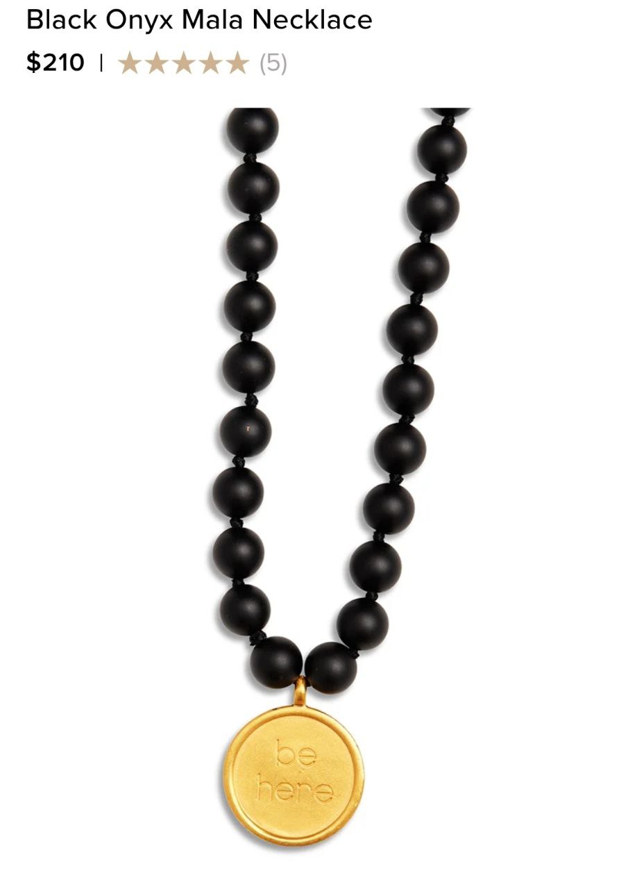 Black Onyx Mala Necklace