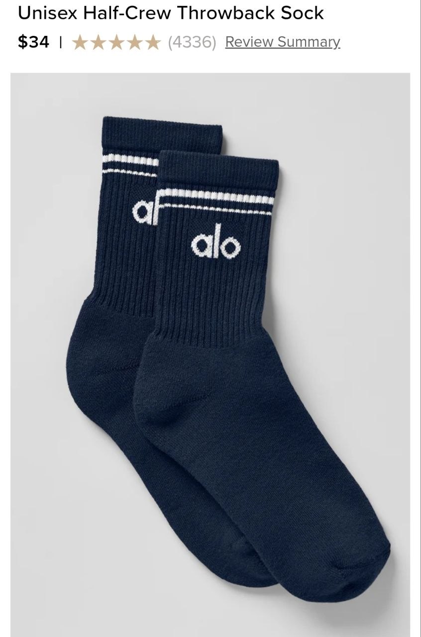 Unisex Half-Crew Throwback Sock