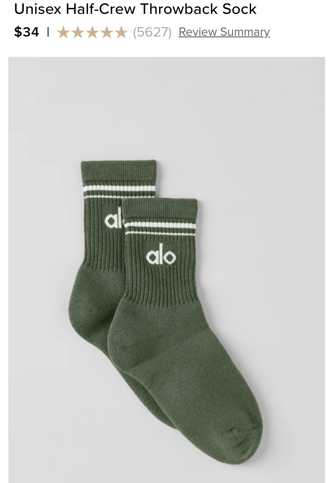 Unisex Half-Crew Throwback Sock