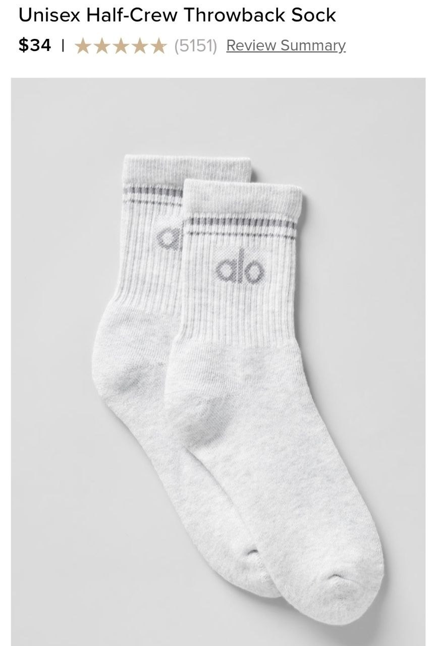 Unisex Half-Crew Throwback Sock