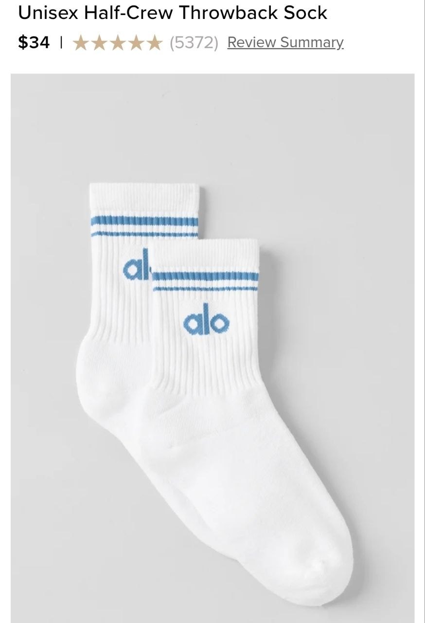 Unisex Half-Crew Throwback Sock