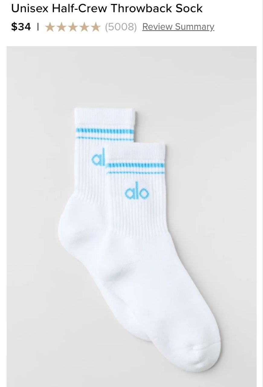 Unisex Half-Crew Throwback Sock