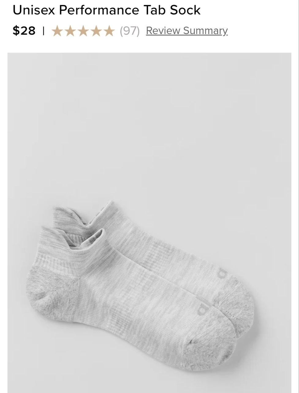 Unisex Performance Tab Sock