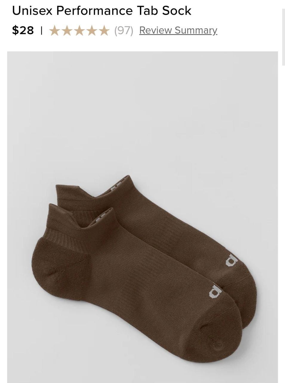 Unisex Performance Tab Sock
