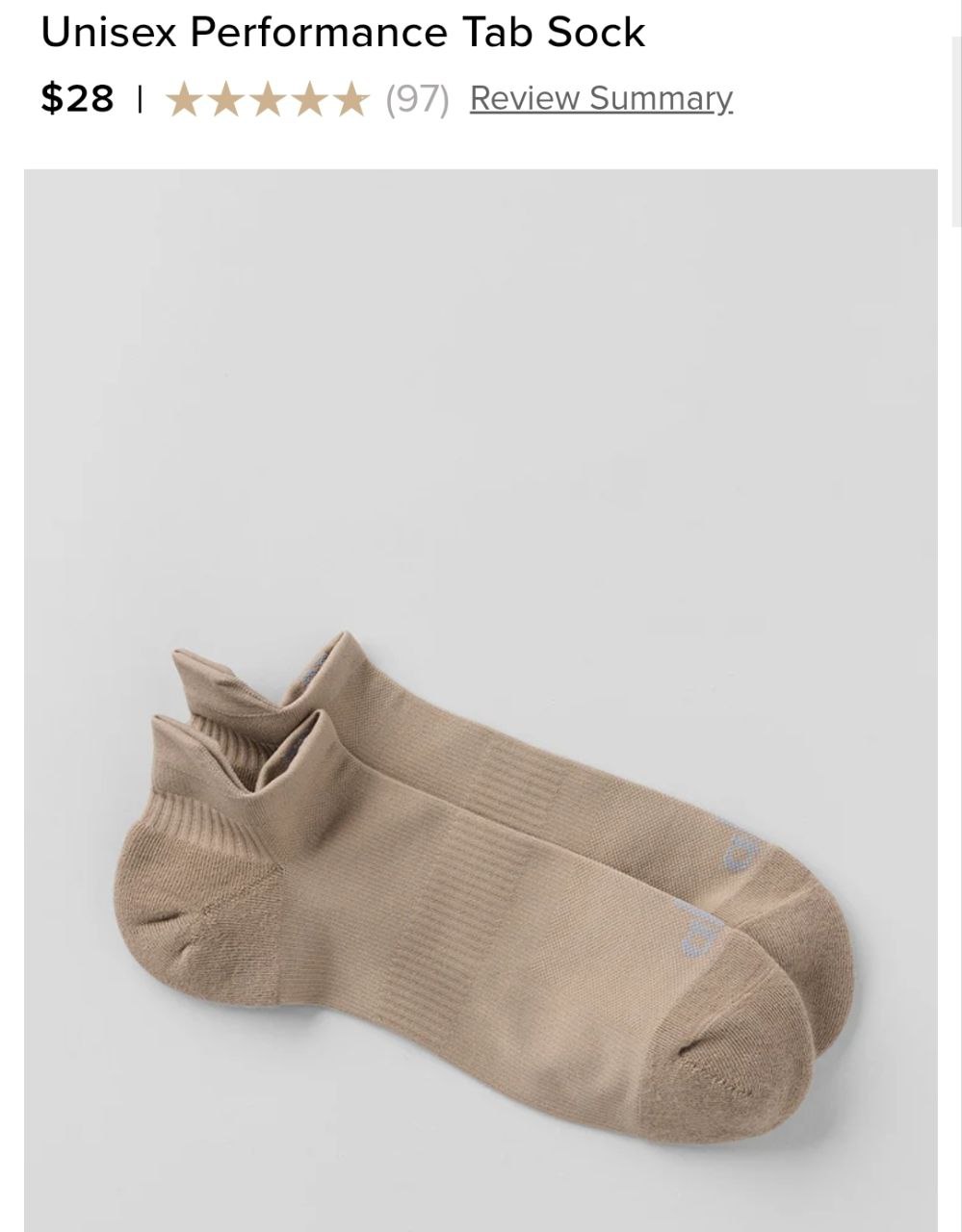 Unisex Performance Tab Sock