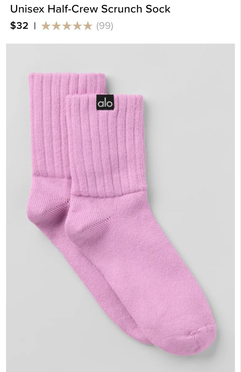 Unisex Half-Crew Scrunch Sock