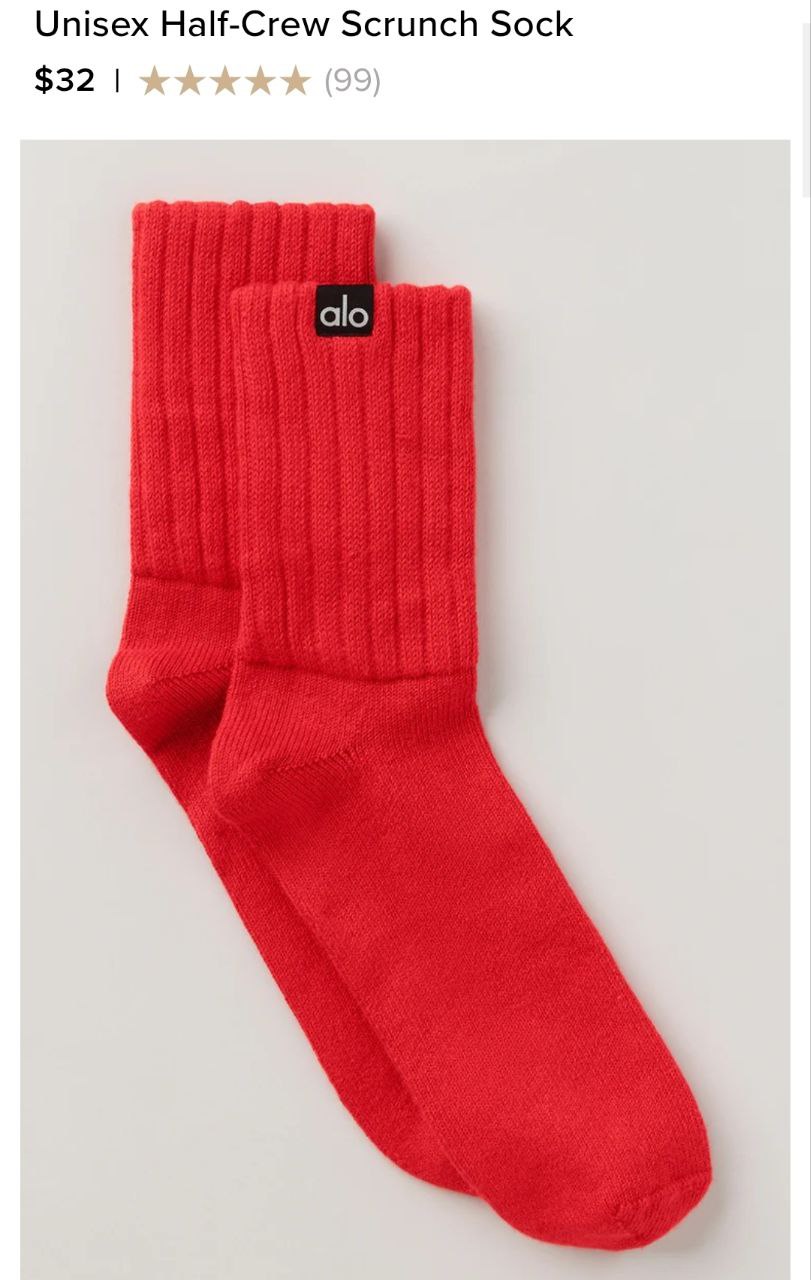 Unisex Half-Crew Scrunch Sock