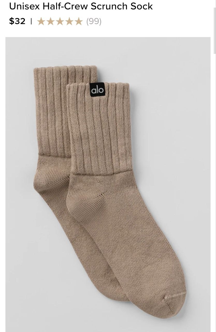 Unisex Half-Crew Scrunch Sock