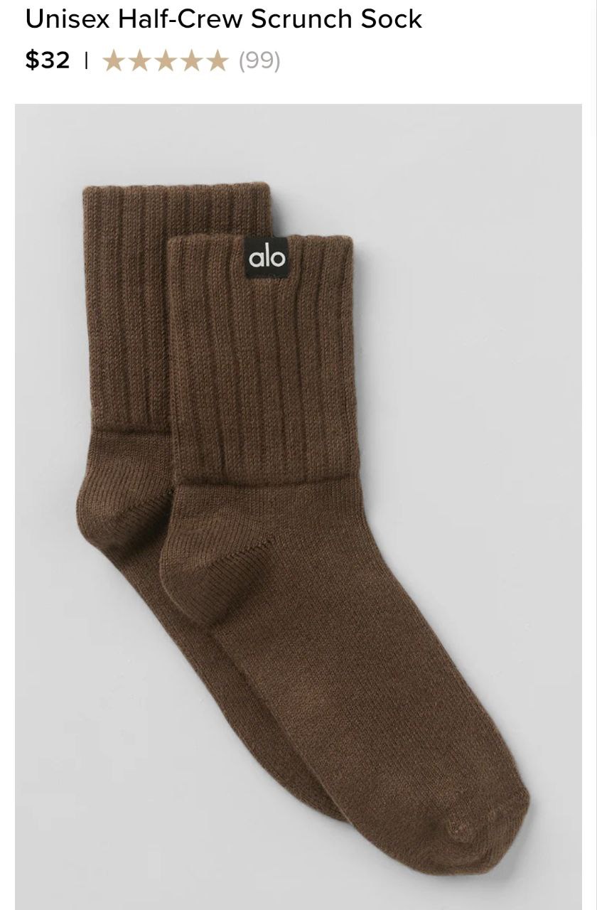 Unisex Half-Crew Scrunch Sock