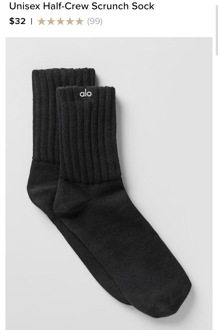 Unisex Half-Crew Scrunch Sock