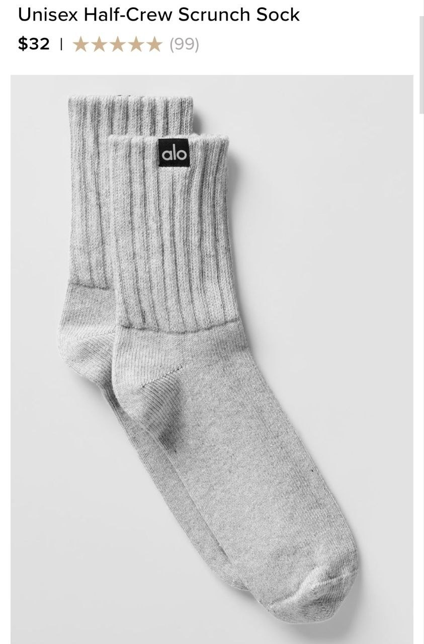 Unisex Half-Crew Scrunch Sock