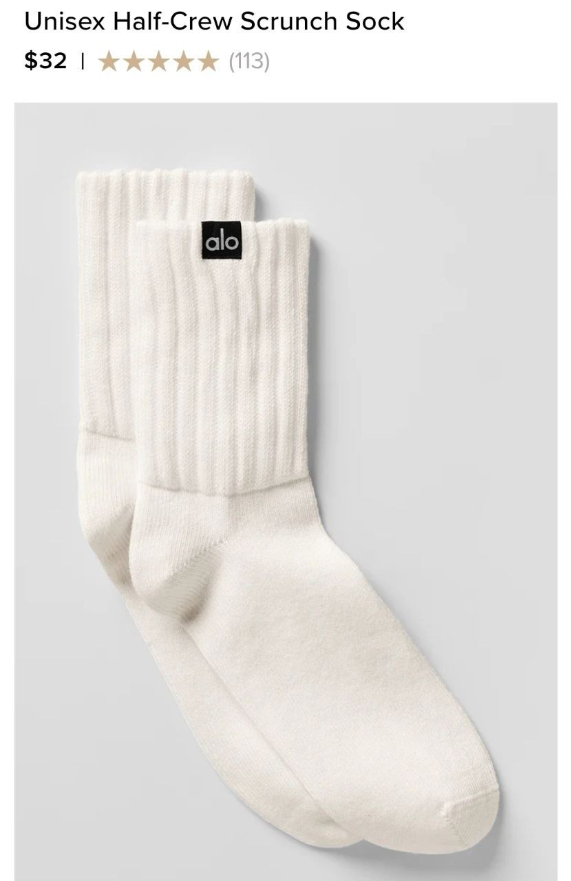 Unisex Half-Crew Scrunch Sock